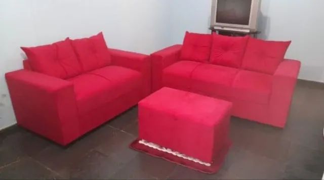 Conjunto de sofá Júpiter com puf NOVO  - Foto 2