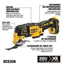 Multiferramenta Oscilante Dewalt Brushless 20v Solo R$ 1.190,00 - Foto 2