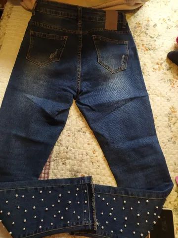 Calça jeans com pérola 38 - Foto 5