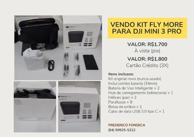 Vendo Kit Fly More - Mini 3 Pro
