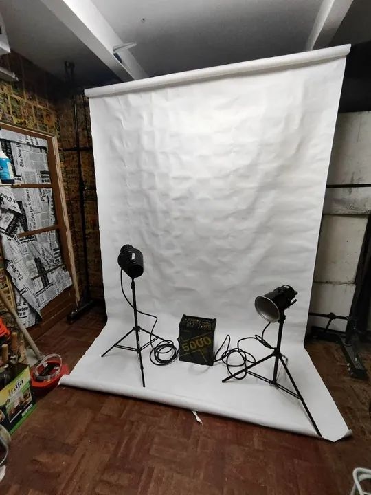 Suporte para fundo infinido, com rodinhas, estudio móvel. - Foto 3