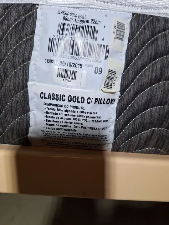 Colchão solteiro Ortobom Classic Gold c/pilow - Foto 4