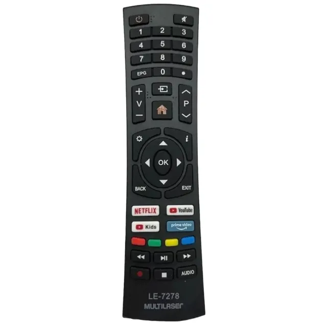 Controle Remoto TV Multilaser Smart Led 4k - Novo