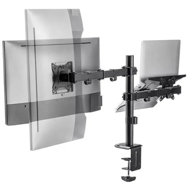 Suporte Duplo Articulado De Mesa Para Monitor e Notebook BMG-33 - Foto 2