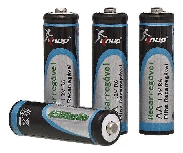 it Carregador Bivolt com 4 Pilhas AA Recarregáveis Knup - Solução Sustentável Loja Coimbra - Foto 3
