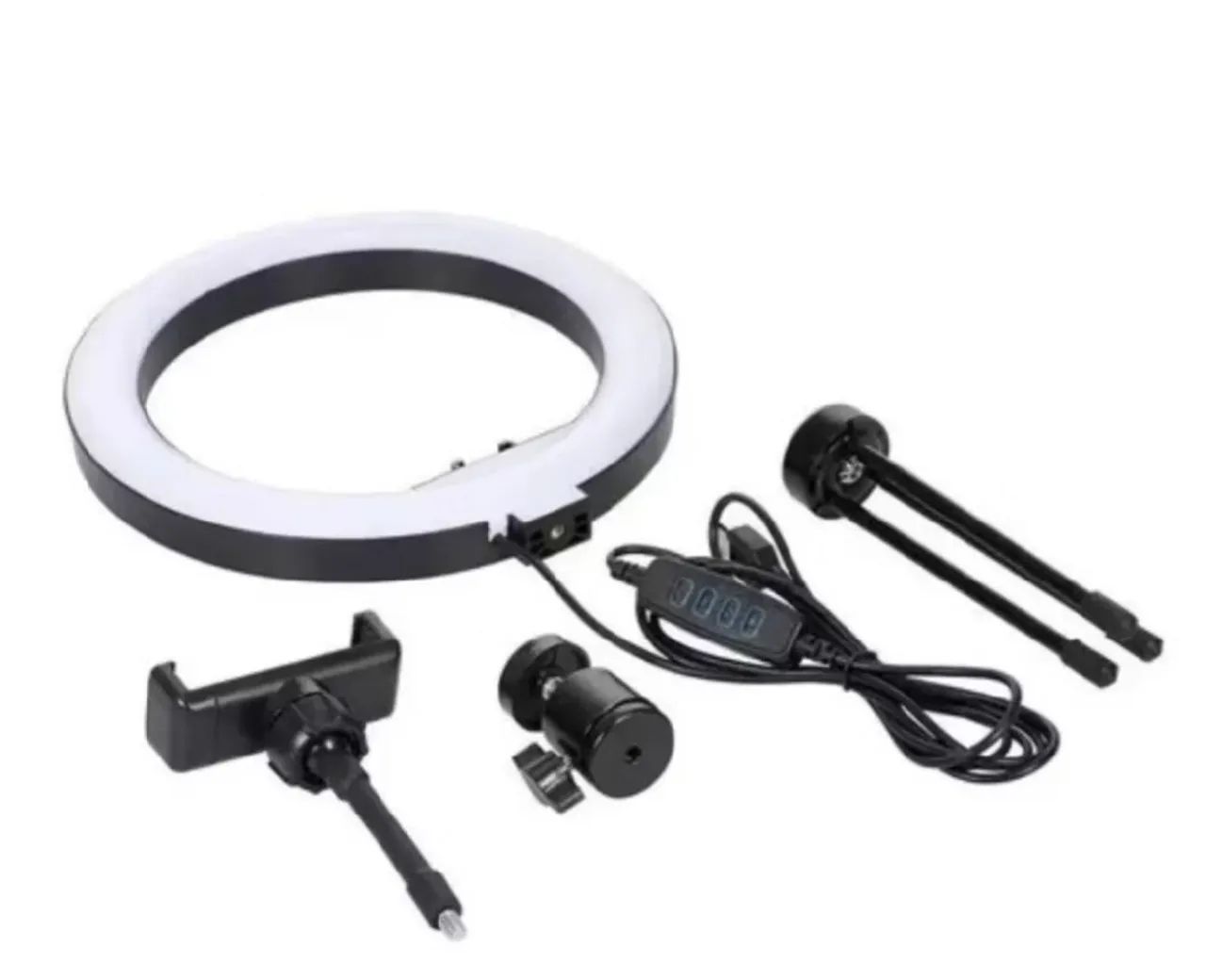 Iluminador De Led Ring Light De Mesa Tripé 8'' Polegadas - Foto 5