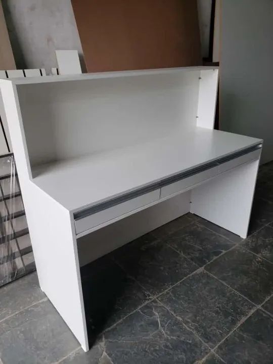 Balcão Recepção Caixa com 3 gavetas em MDF