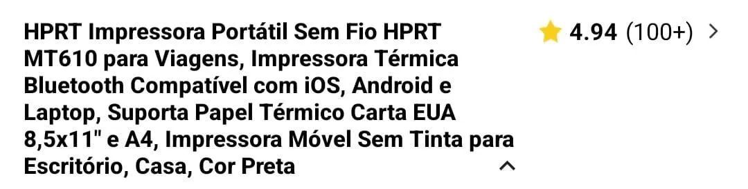 IMPRESSORA TÉRMICA - NOVA (LER DESCRIÇÃO)64562347820418124