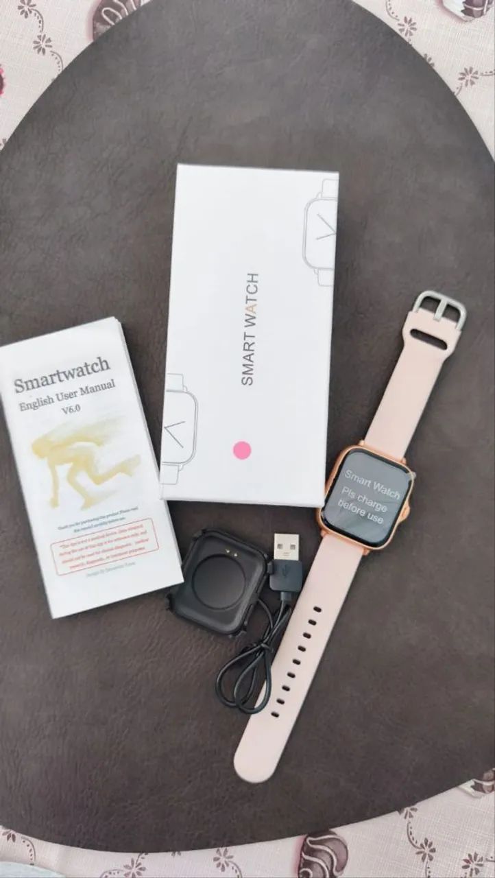 Smartwatch Rose com Pulseira Rosa - Foto 5