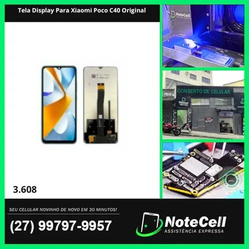 Tela Display Para Xiaomi Poco C40 Original- Instalação Expressa Em 30 Minutos!