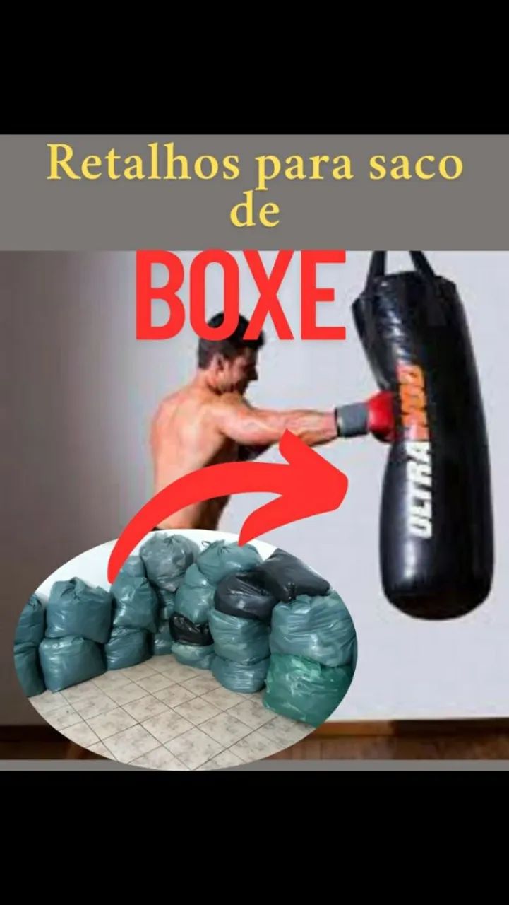 Retalhos para saco de boxe