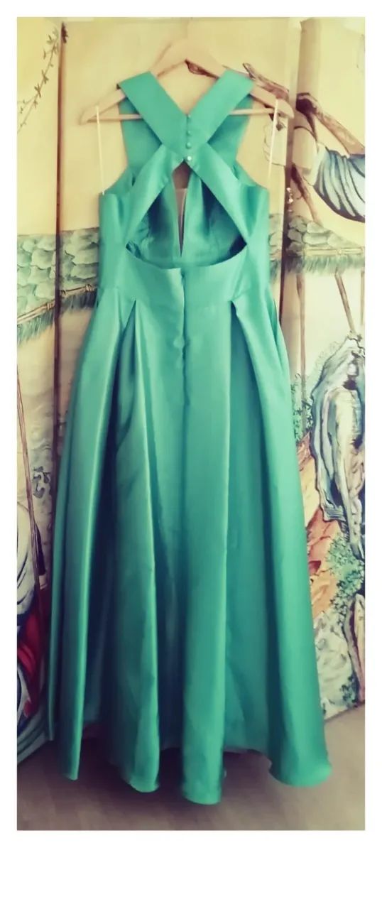 Conjunto (Vestido + sapato) Festa - MARAVILHOSO - USADO APENAS 1 VEZ - Foto 5