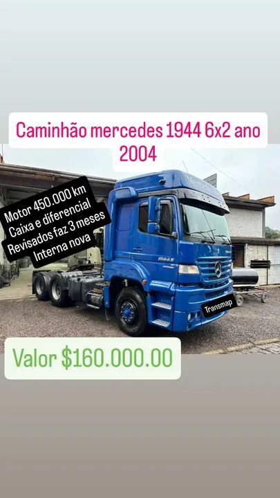 Caminhão Mercedes 1944 6x2 ano 2004