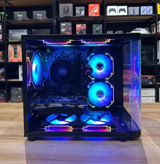 Pc Gamer ryzen 5 5500 + RX580 8gb / 16GB 3200mhz - Pronta entrega (Loja Física) - Foto 2