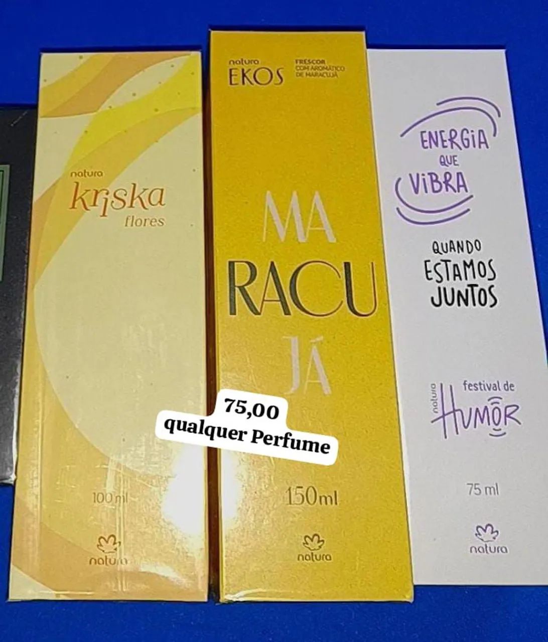 Perfumes Natura - Kriska Flores, Ma Racujá, Humor - 75,00 cada