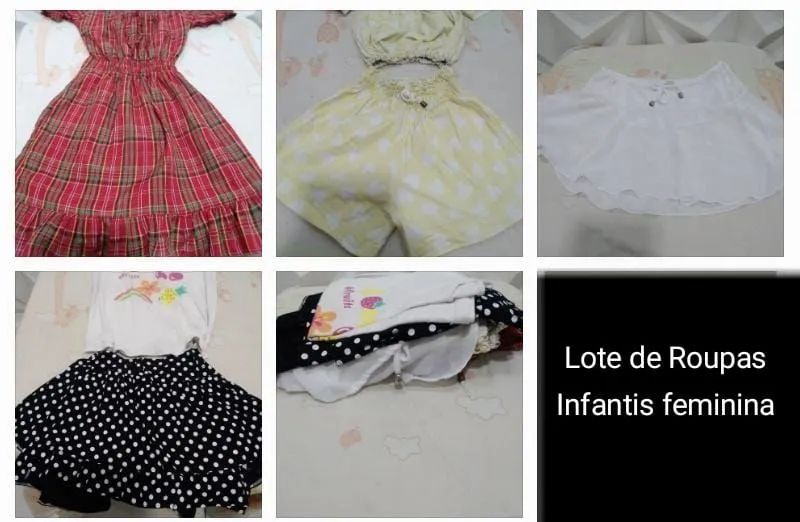 Lote de Roupas Infantis Feminina