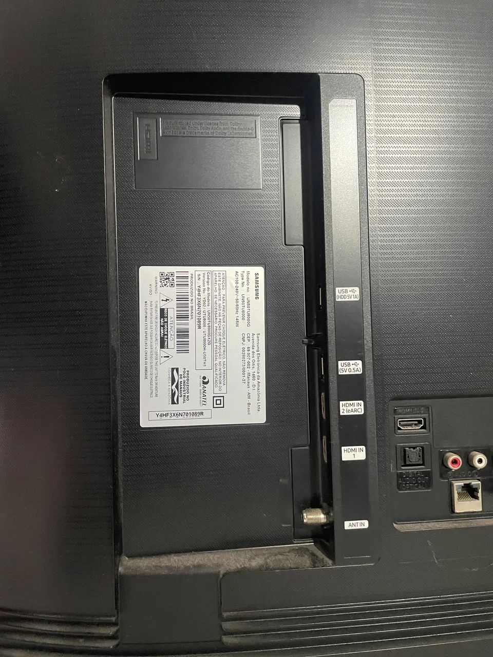 TV UN50 UN50TU8000G Samsung defeito - Foto 5
