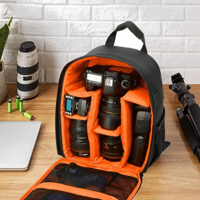 Mochila Profissional p/ Fotógrafos Câmeras Lentes Acessórios