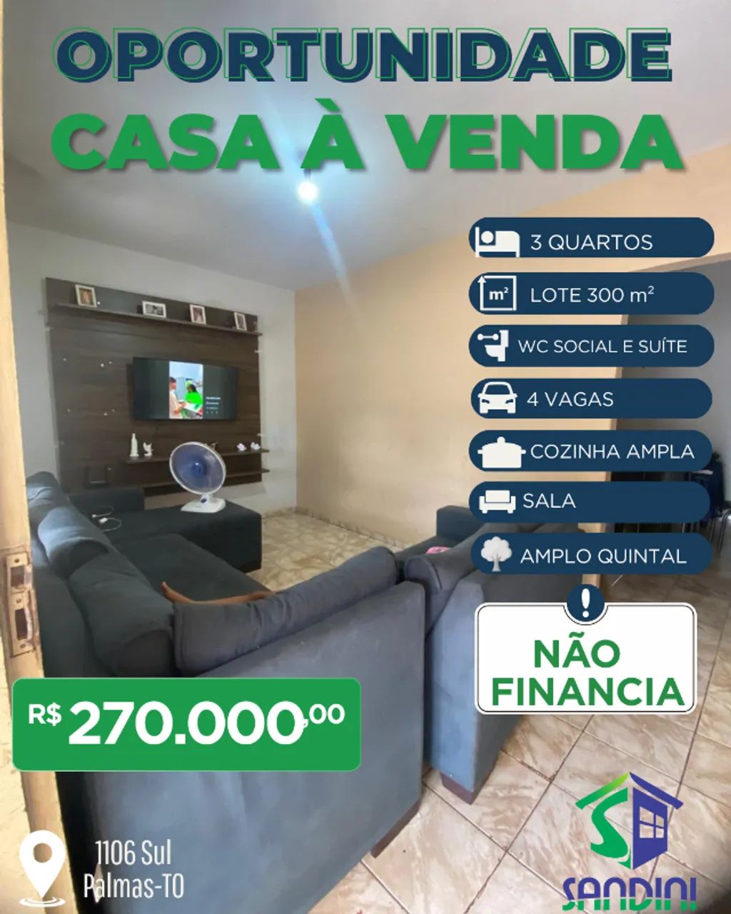 Oportunidade!! Casa em Lote Inteiro na 1106 Sul!