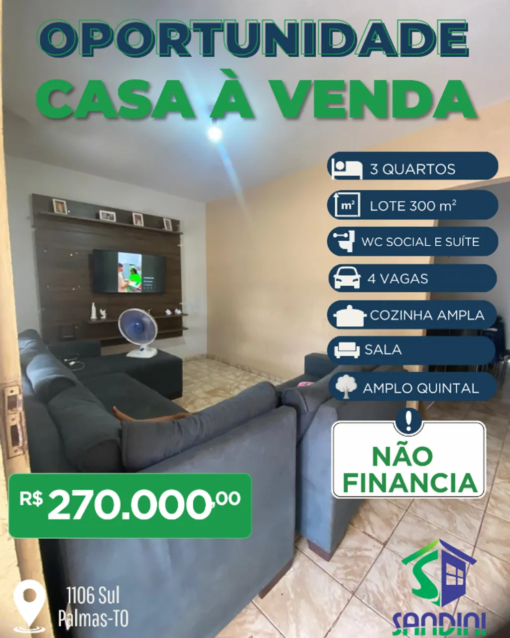 Oportunidade!! Casa em Lote Inteiro na 1106 Sul!
