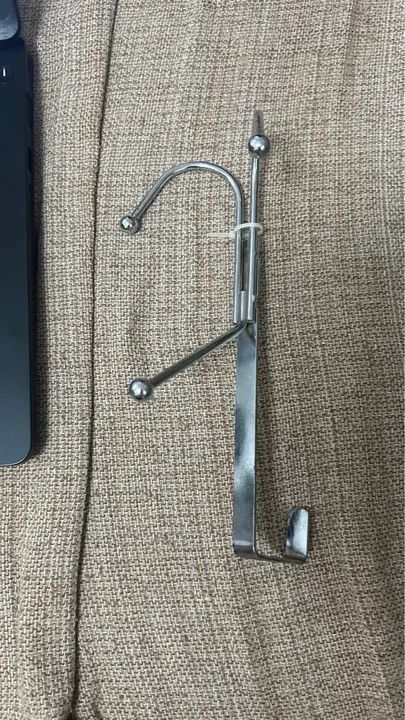 Cabide Duplo de porta em Metal Cromado - Foto 3