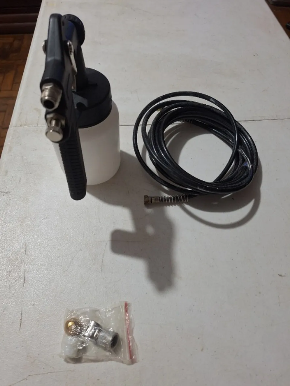 Pistola de pintura completa compressor ar direto