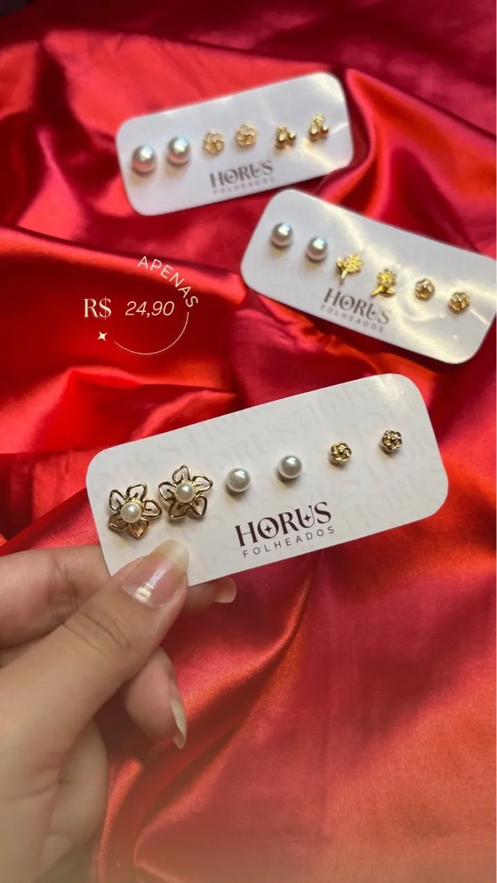 Brincos, argolas, pulseira, colar?