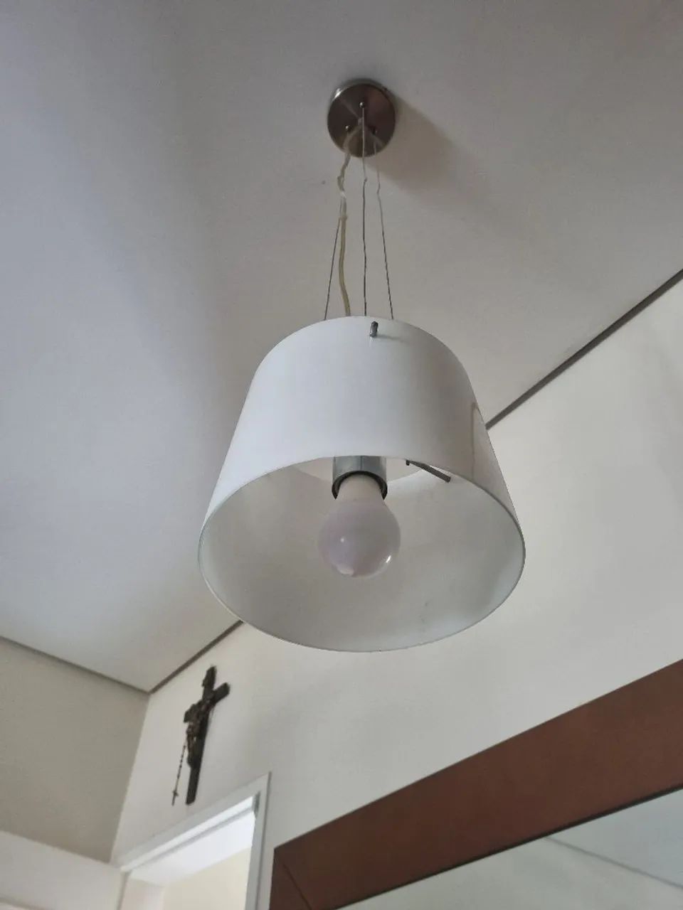 Lustre Moderno Branco - Foto 2