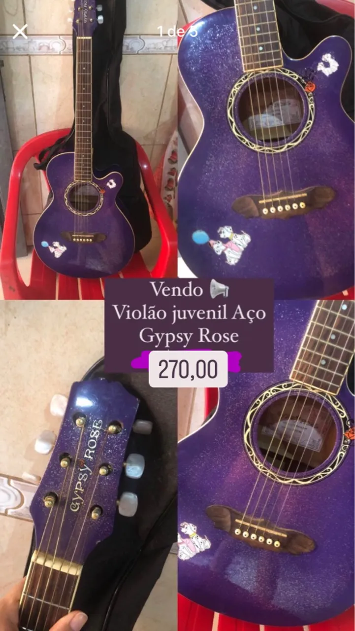 Violão Juvenil Aço Gypsy Rose