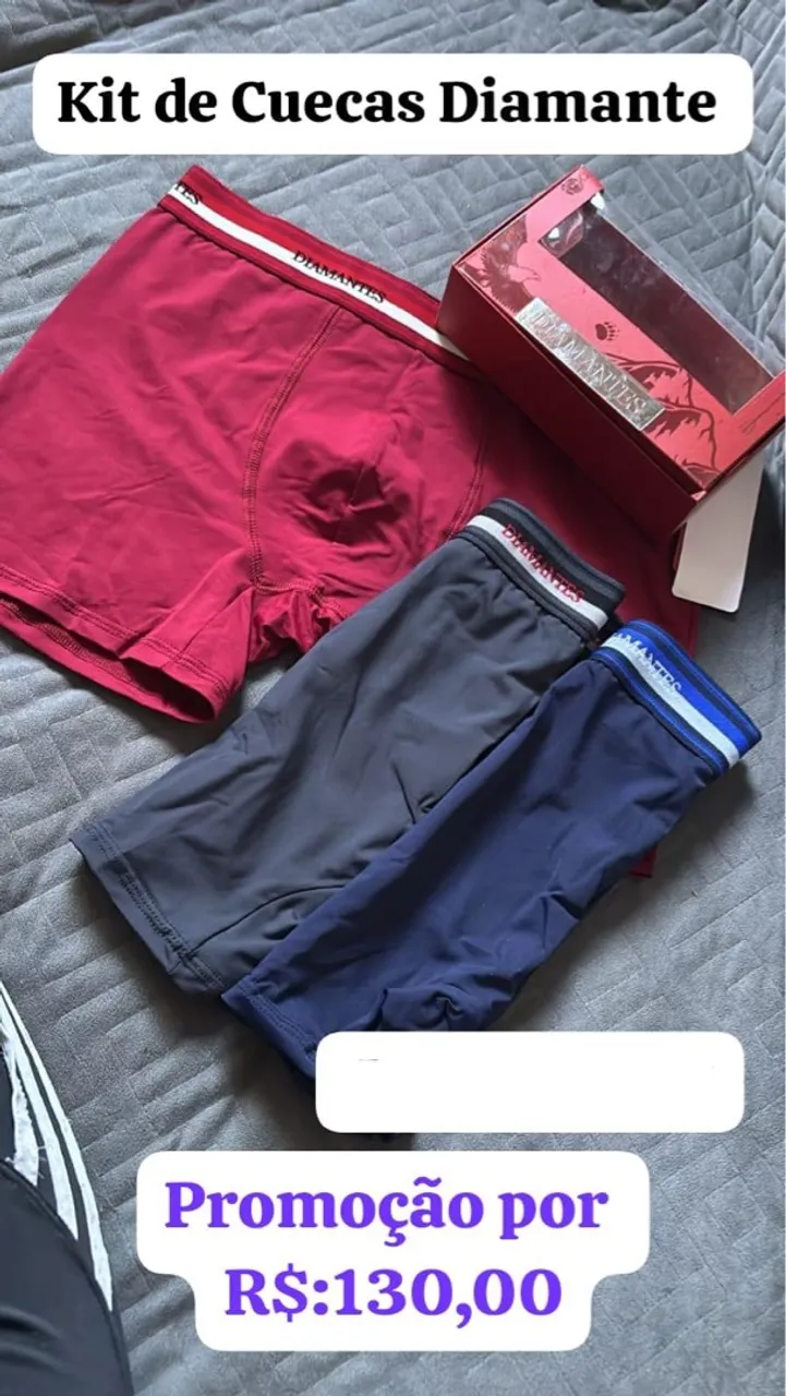 Kit Cuecas Diamante - Promoção