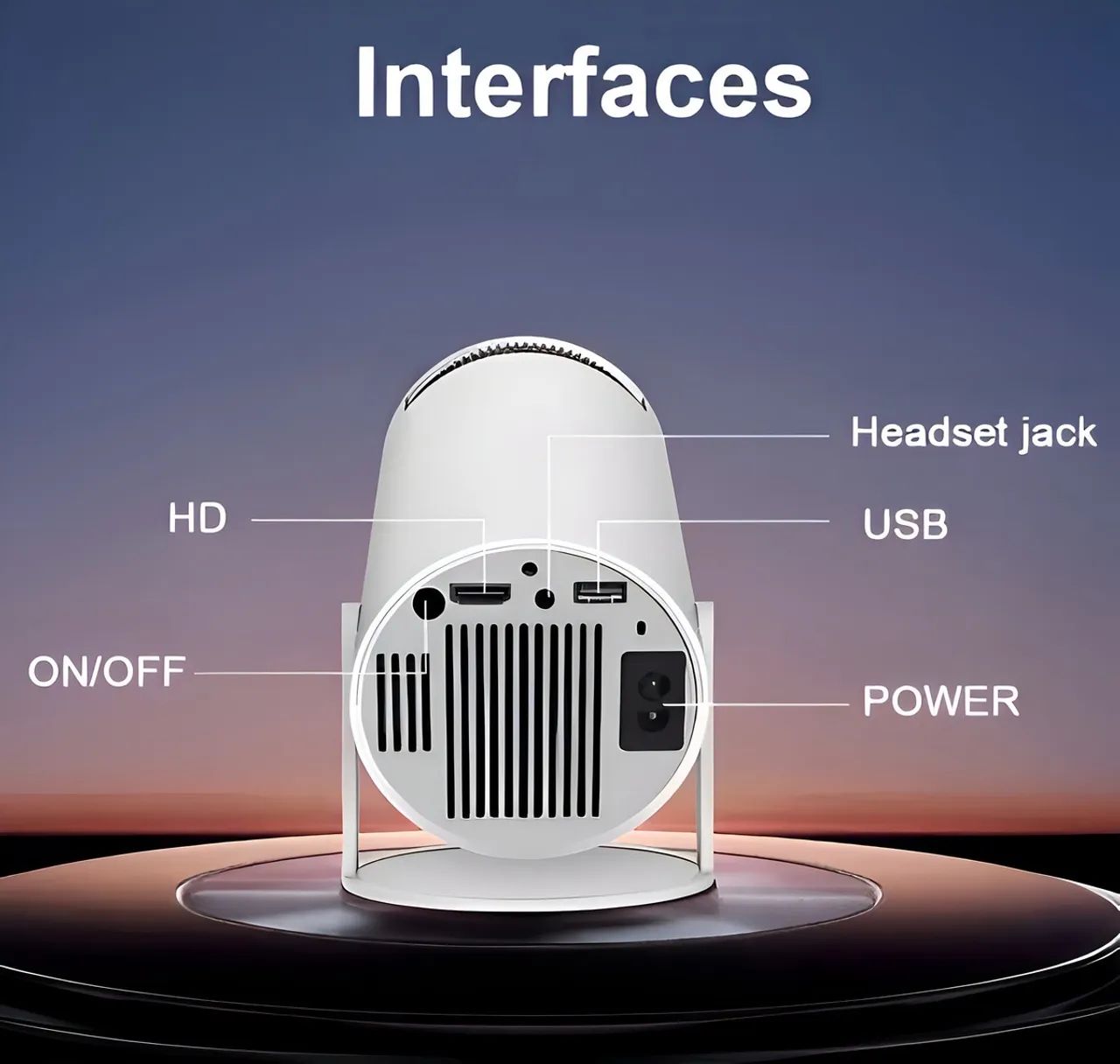 Projetor Hy300 Com Android e Wifi (Som Embutido e Blutetooth) Youtube Netflix Garantia - Foto 4