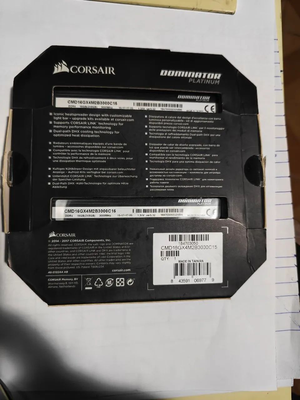 MEMÓRIA CORSAIR DOMINATOR DDR4 16gb 3000MHz2x8gb SOMENTE VENDA  - Foto 3