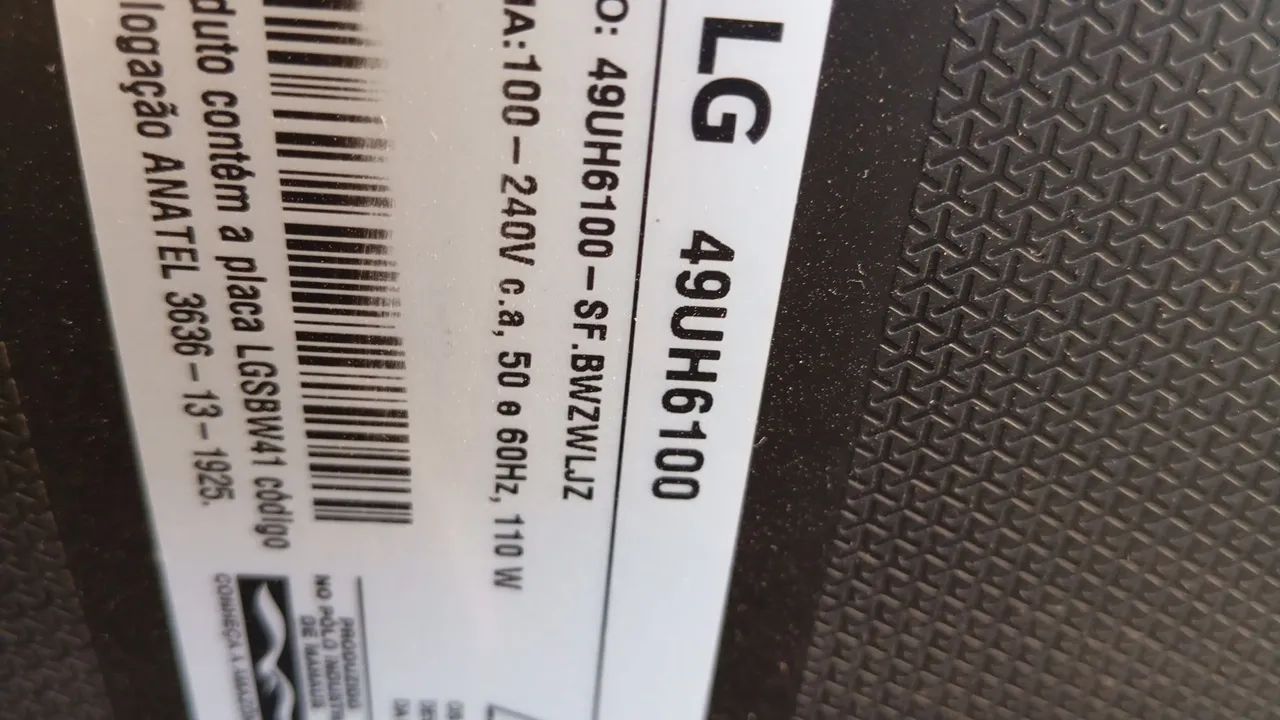 TV LG 49UH6100 Smart 49 polegadas para peças 
