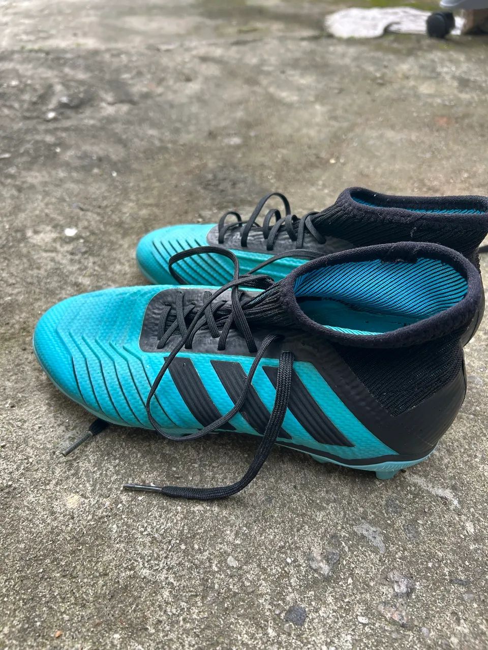 Chuteira Campo Adidas Predator 19 3 FG - Azul+Preto (Original) - Foto 2