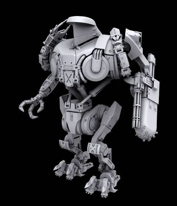 Robô de metal futurista para colecionadores