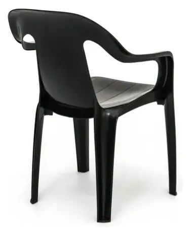 Cadeiras Plastica Poltrona Spazio - 182kg Preto - Foto 2