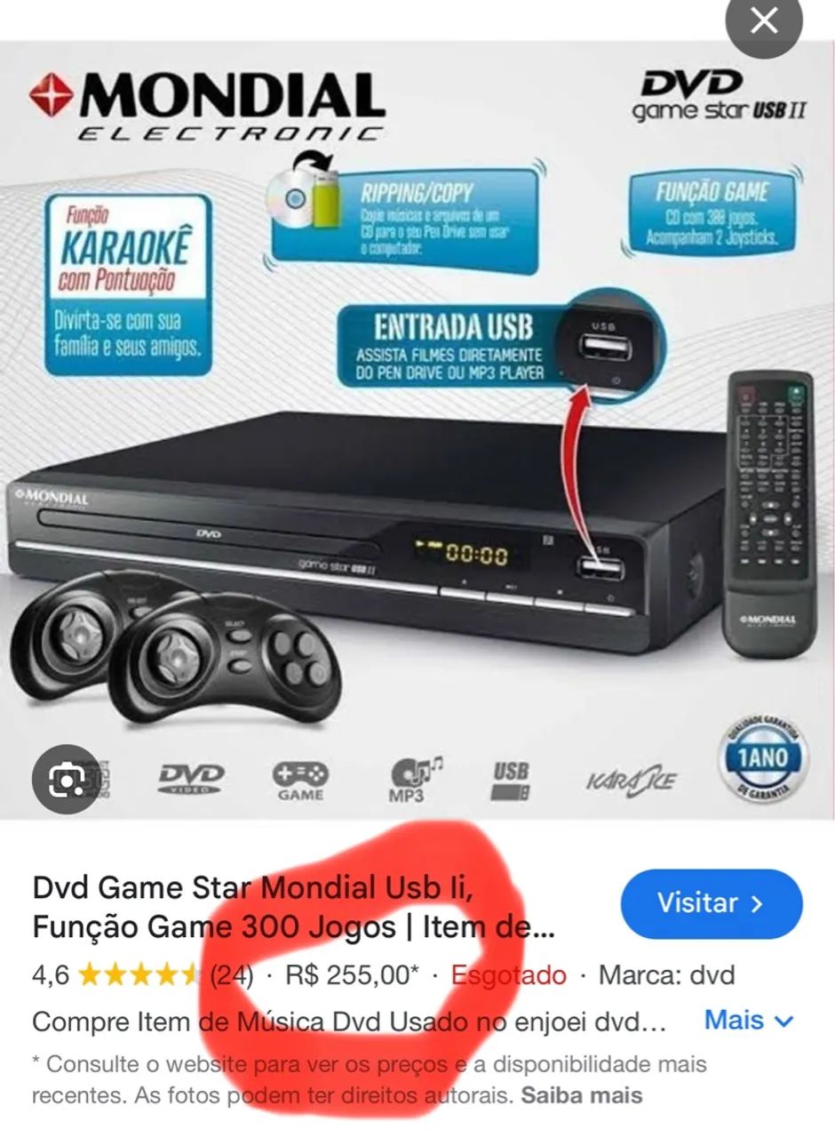 DVD Player Mondial D-14 Game Star - Foto 4