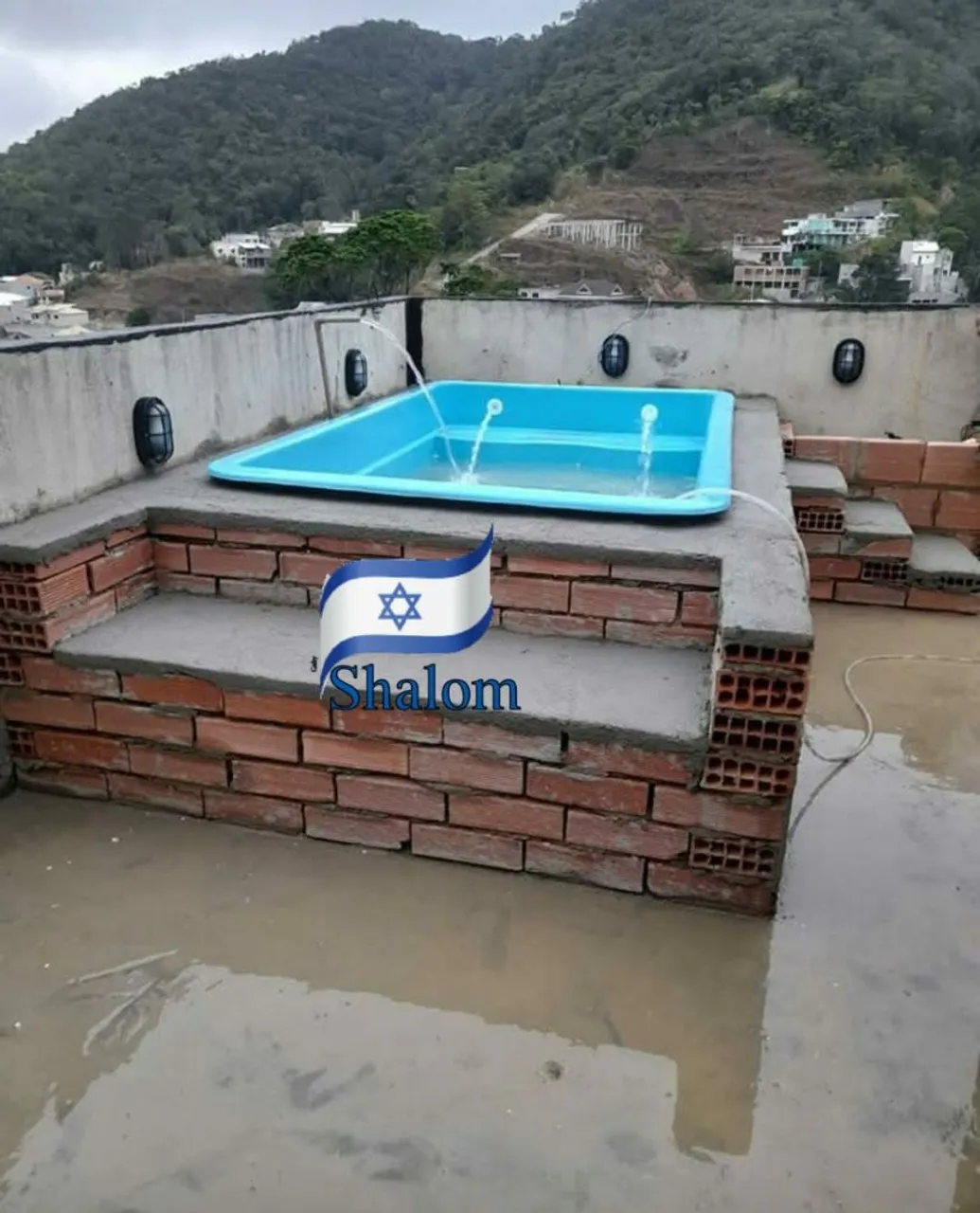 Construção de piscina em alvenaria sob medida