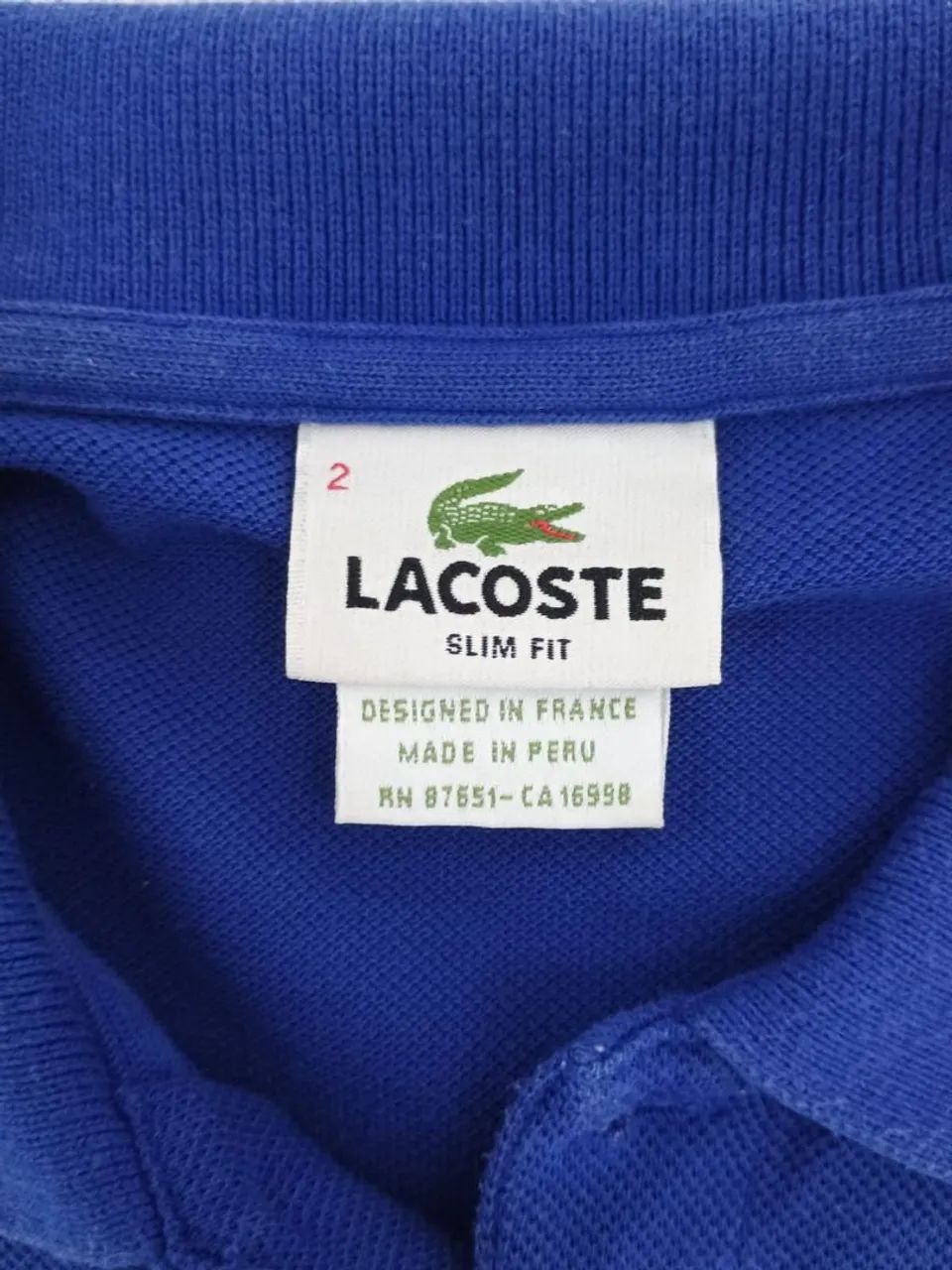 Camisa Polo Lacoste Azul - Original - Foto 4