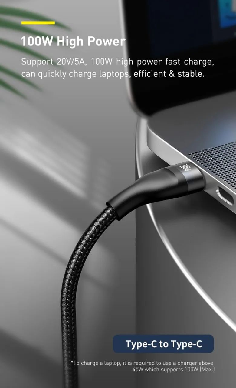 Cabo 3 em 1 Baseus Flash Series 100W 120cm Usb-c Lightning Micro-usb Reforçado - Foto 4