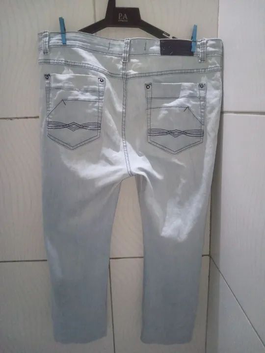 Calça Jeans Azul Claro Geração Urbana Masculino N;48 - Foto 4