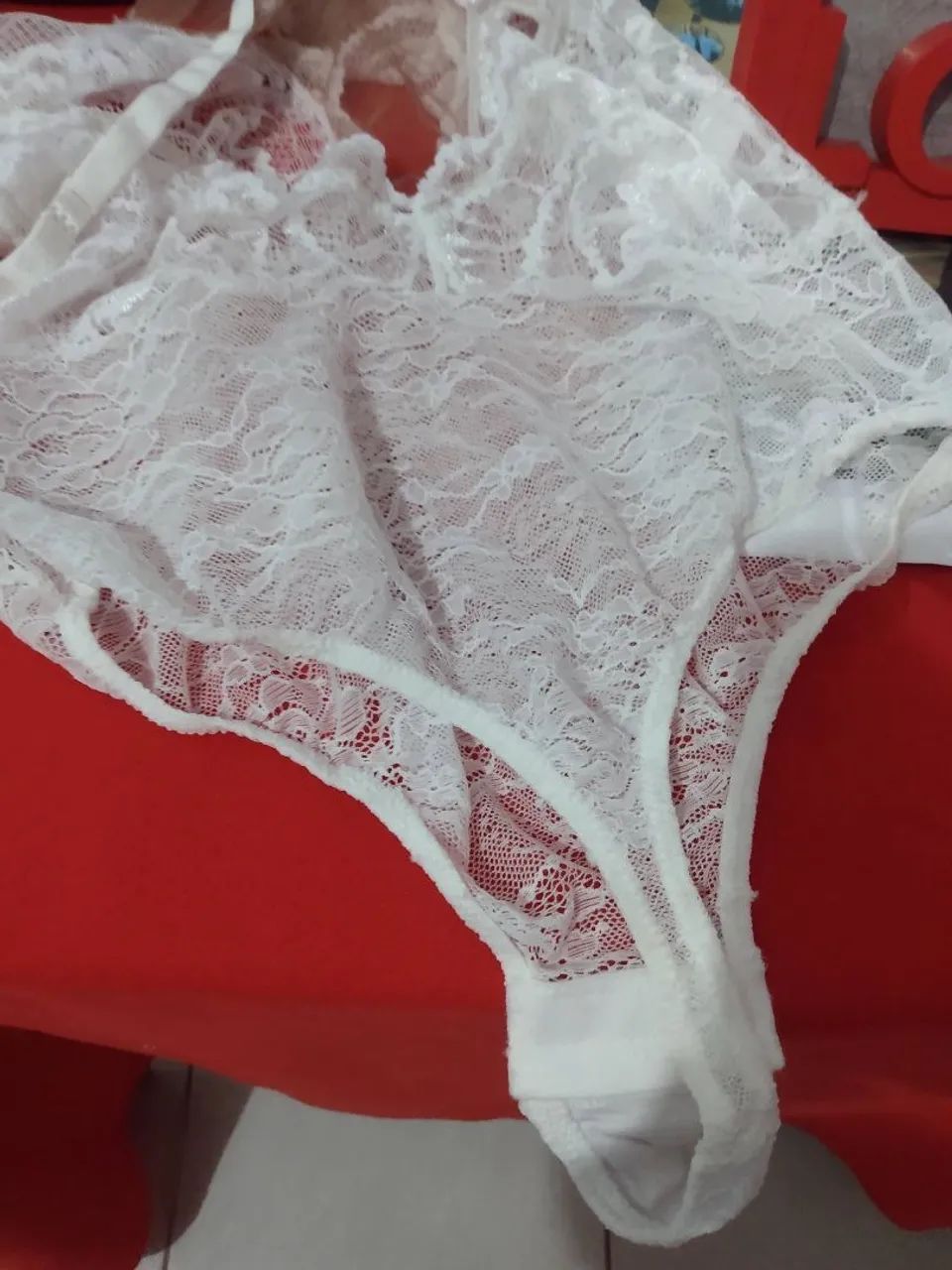Body de renda branco DeMillus - Foto 4