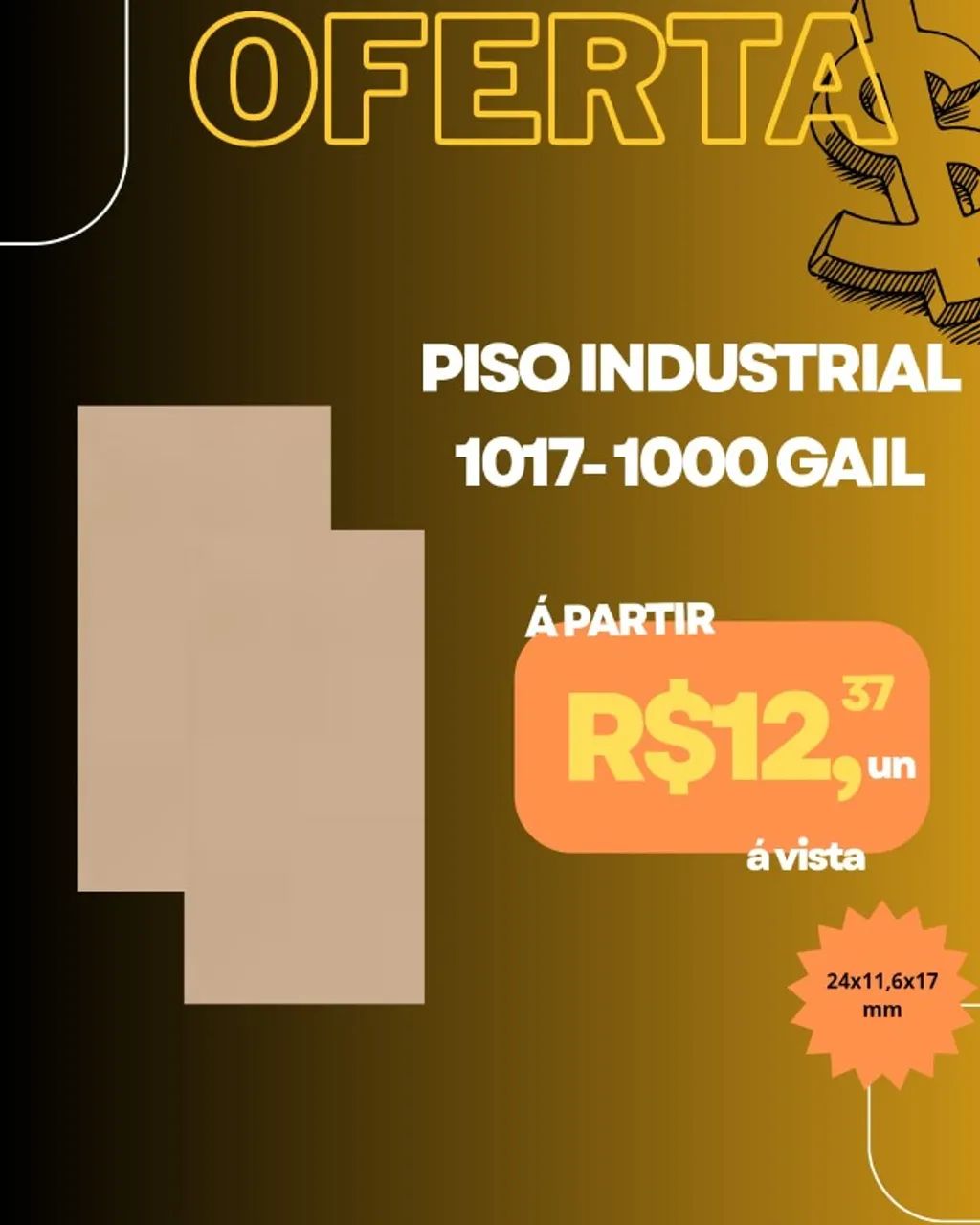 Piso Industrial Gail á Partir de R$12,37un  - CASA NUR - Foto 4