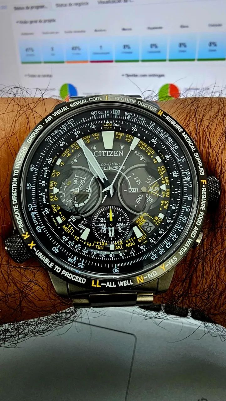 Relógio Citizen Promaster Sky Satellite Wave GPS (CC7014-82E) - Foto 4