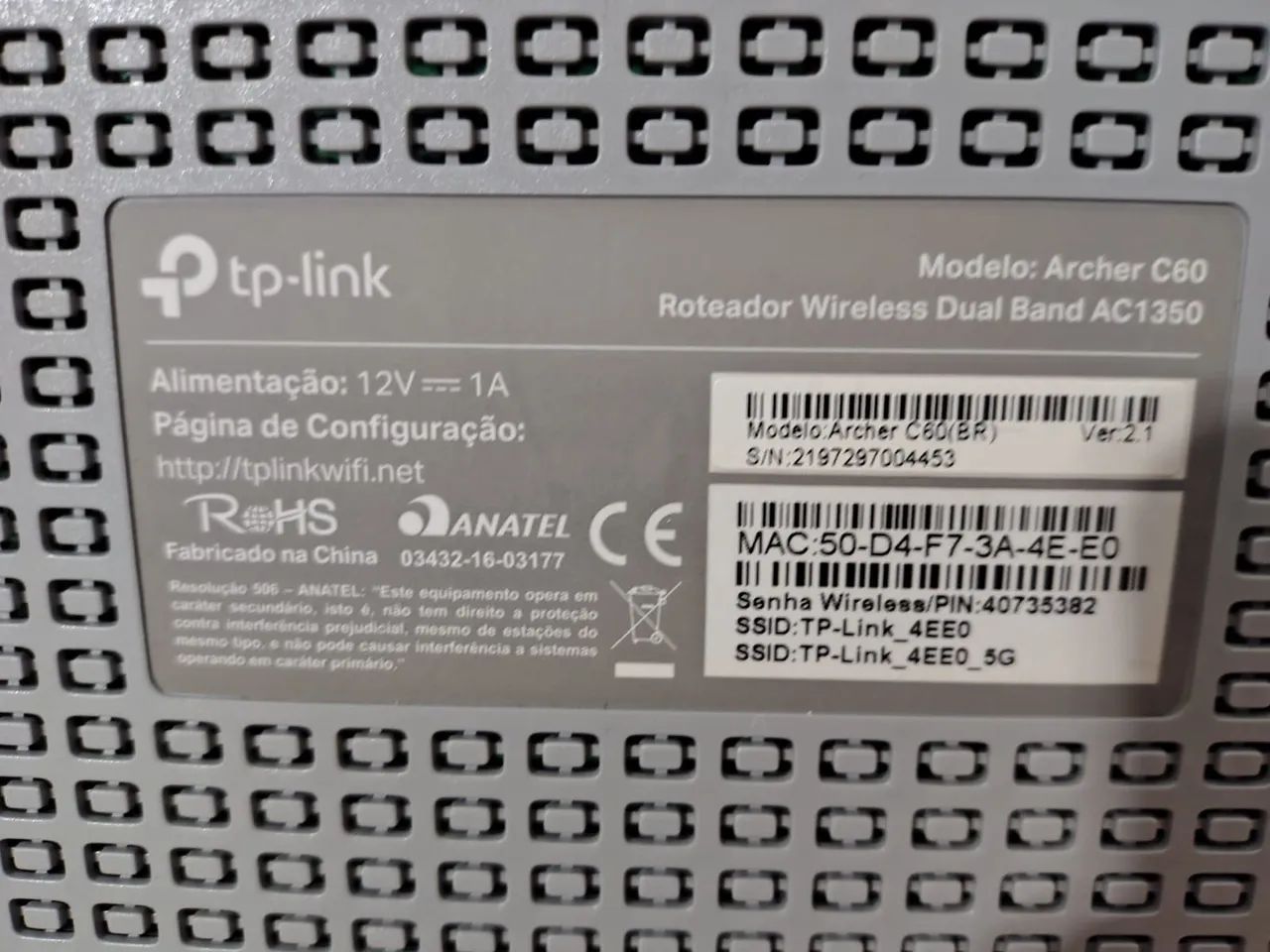 Roteador TP Link64263936392451122