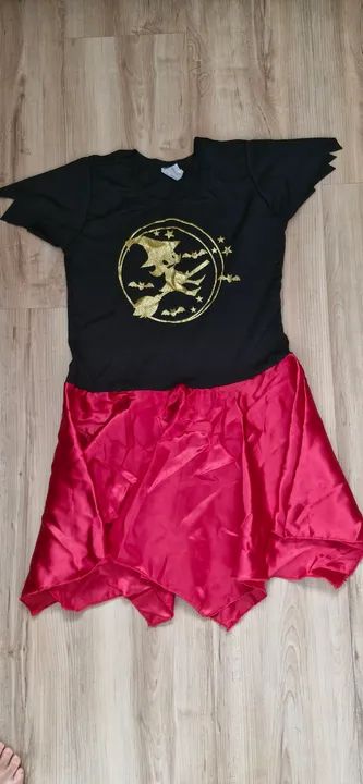 Fantasia de bruxinha infantil tam 10/12