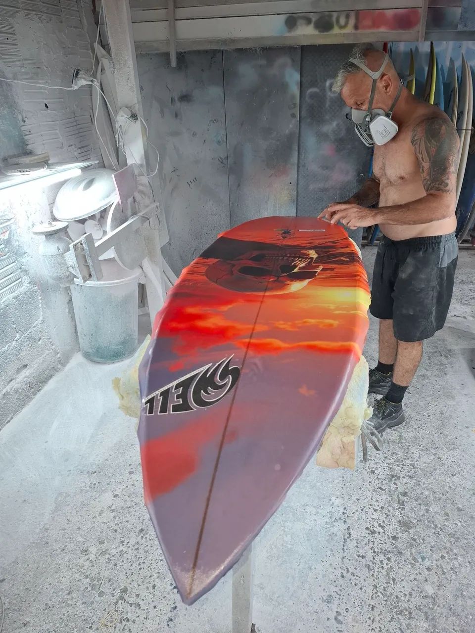 Prancha de Surfe Skull Design - Foto 2