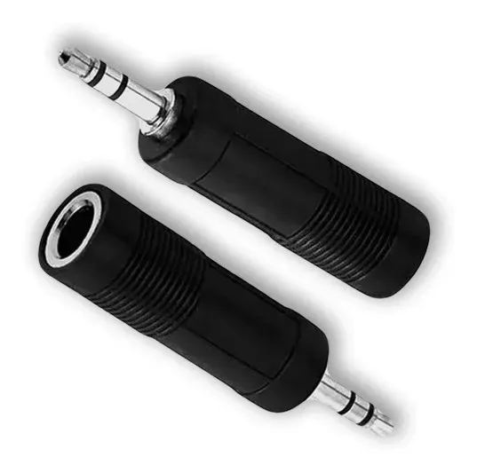 Adaptador P10 Fêmea x P2 Macho Stereo Novo Loja Coimbra Computadores