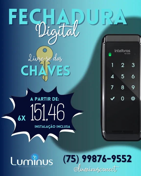 Fechadura Digital Intelbras FD 1000 - Livre-se das Chaves!
