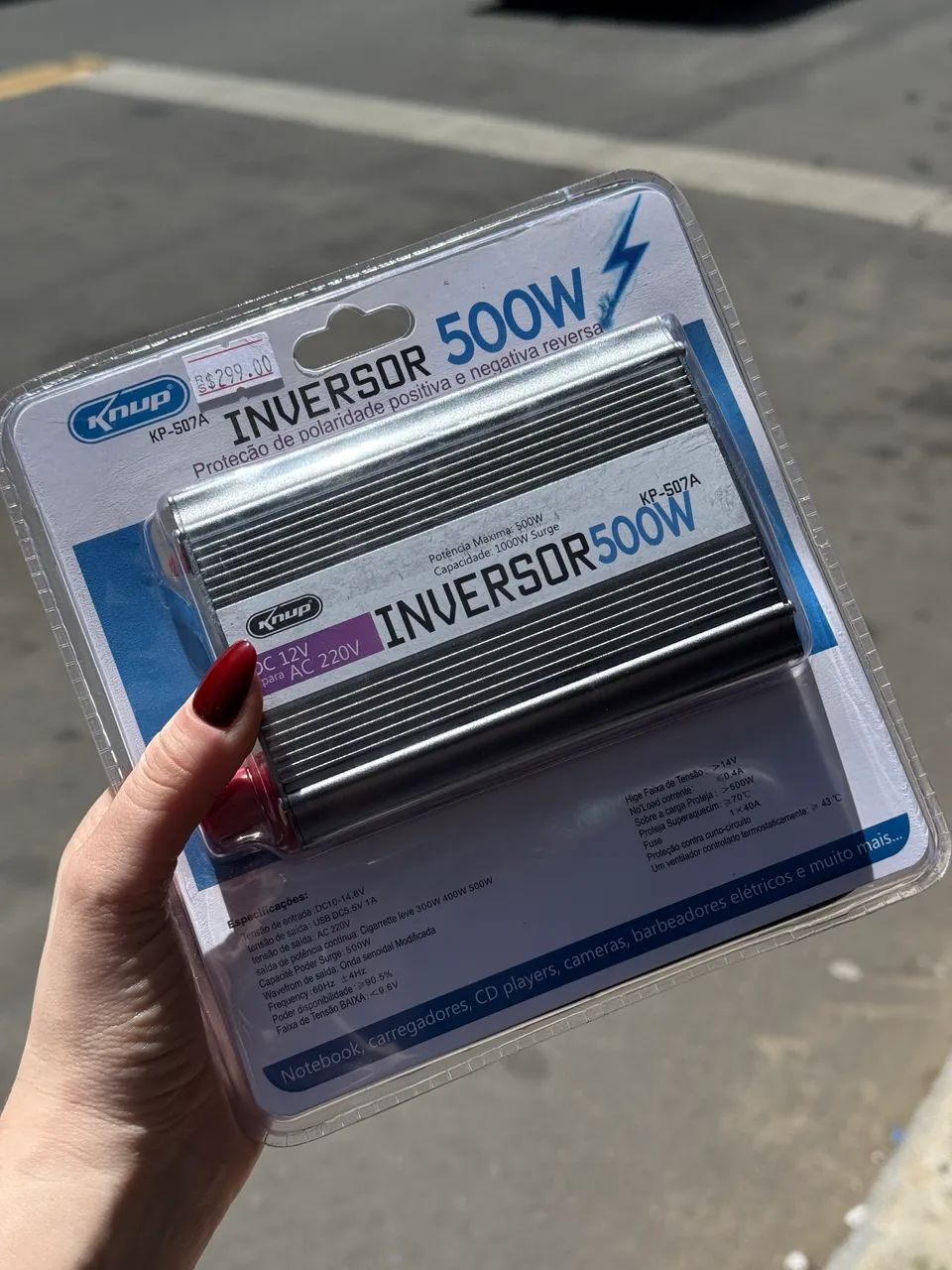 Inversor 12v p/ 220v 500W 